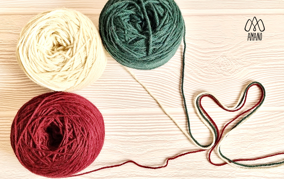 tres lanas de colores